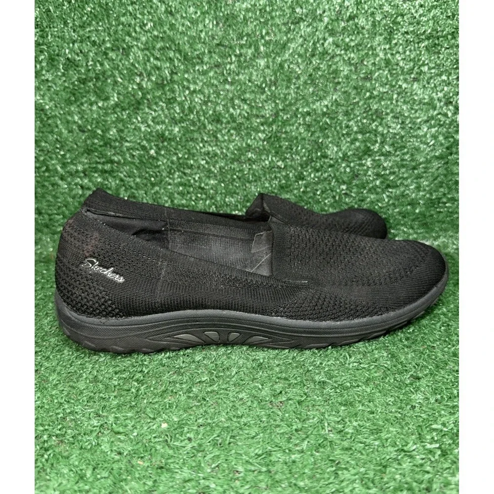 Skechers Shoes Womens Size 8.5 Black Reggae Fest Willows Slip On Comfort Sneaker